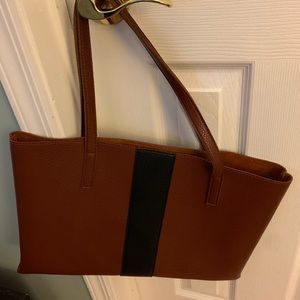Vince Camino Cognac Pebble Tote